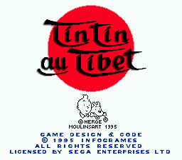 Заставка игры Tintin in Tibet